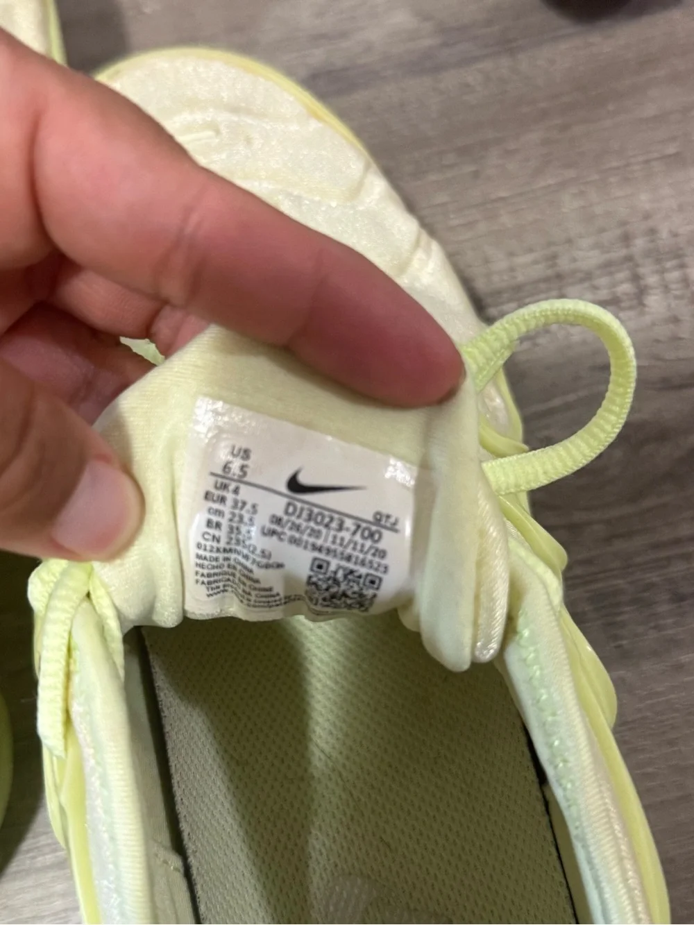 Nike VaporMax Plus Barely Volt Athletic Sneakers